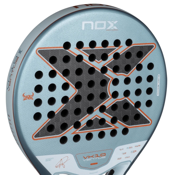 NOX VK10 Ventus Control 12K Padel - Light Blue/Orange