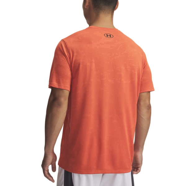 Under Armour Tech Vent Jacquard T-Shirt - Orange Base/Black