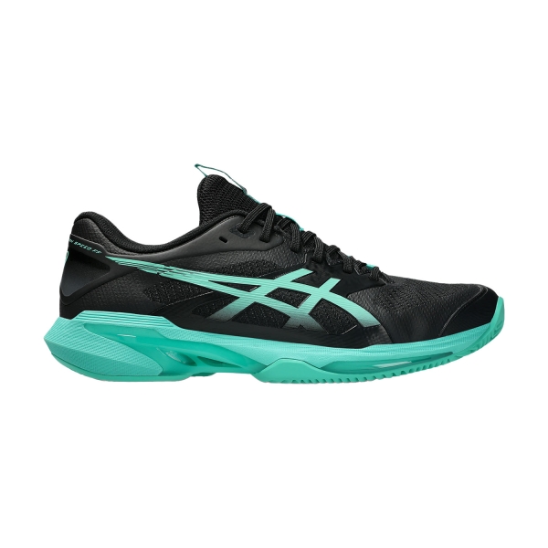Scarpe Tennis Uomo ASICS Solution Speed FF 4 Clay  Black/Aurora Green 1041A533001