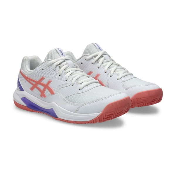 ASICS Gel Dedicate 8 Padel - White/Guava
