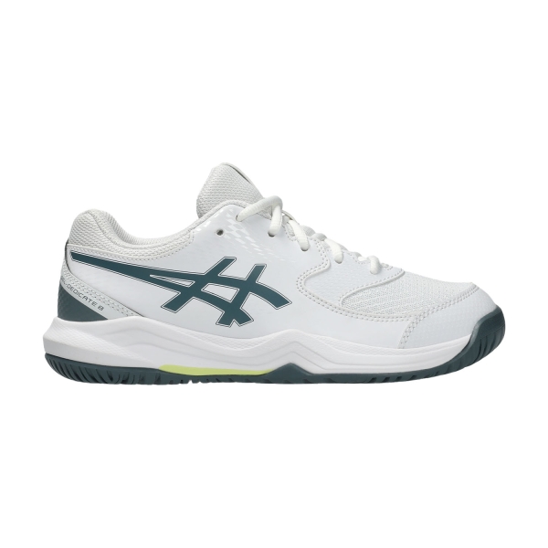 Calzado Tenis Niños ASICS Gel Dedicate 8 GS Ninos  White/Ironclad 1044A077108