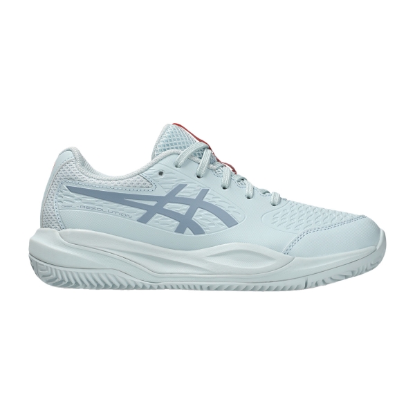 Junior Tennis Shoes ASICS Gel Resolution X GS Clay Junior  Sky/Grey Blue 1044A080403