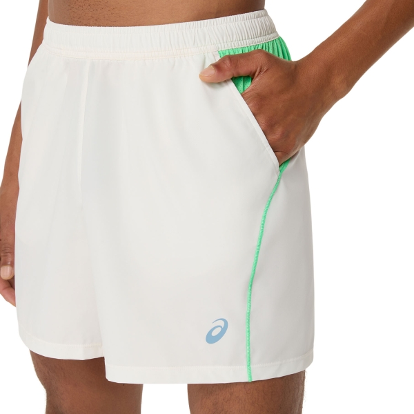 ASICS Court Pro 7in Shorts - Cream/Vital Green