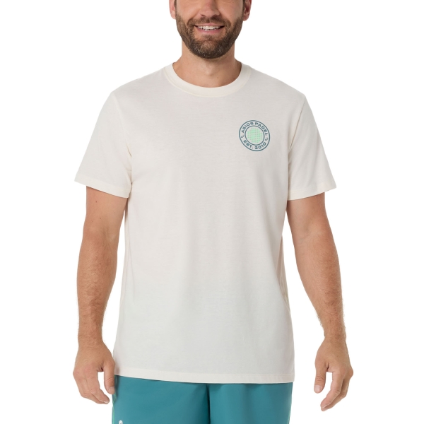 Maglietta Tennis Uomo ASICS Court Graphic Pro Maglietta  Cream 2041A408100