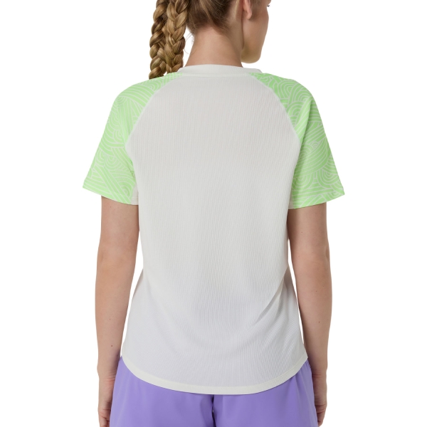 ASICS Court All Over Print T-Shirt - Cream/Illuminate Green