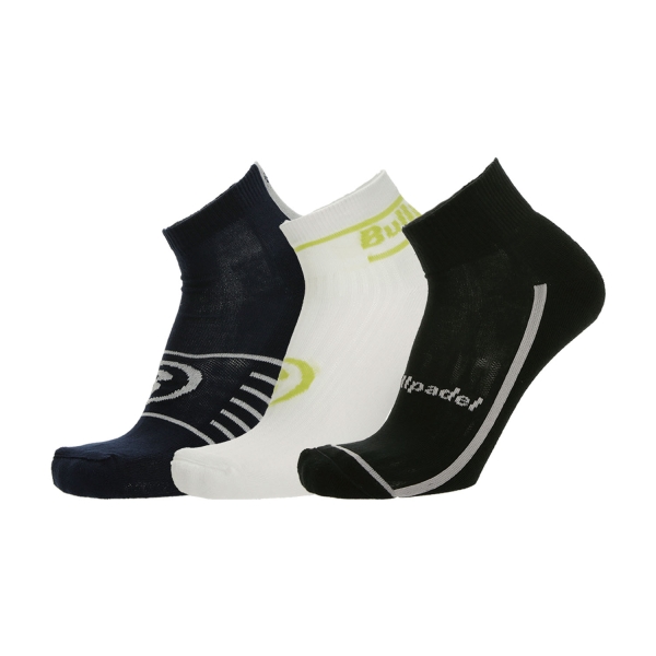 Calcetines de Tenis Bullpadel Court x 3 Calcetines  Black/White/Midnight Blue 491221005012424