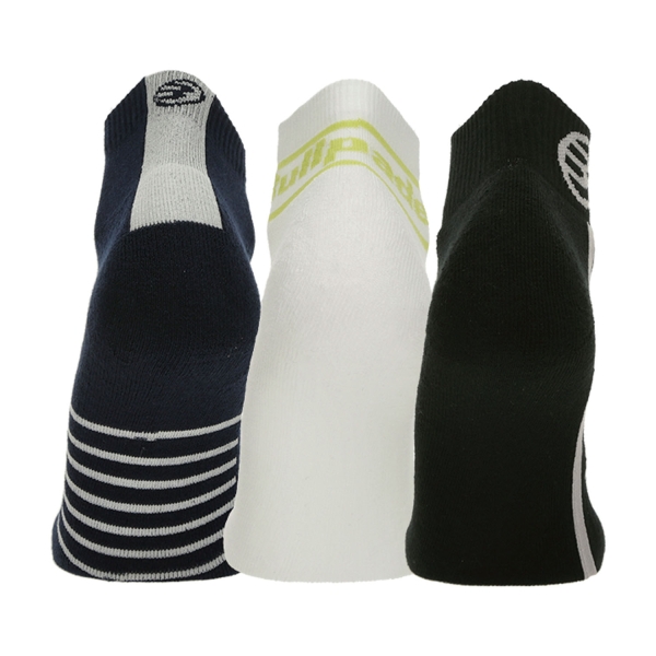 Bullpadel Court x 3 Calcetines - Black/White/Midnight Blue