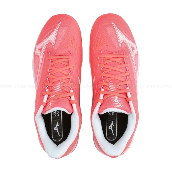 Mizuno Wave Exceed Court Clay - Striking Coral/White/Barely Pink