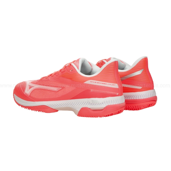 Mizuno Wave Exceed Court Clay - Striking Coral/White/Barely Pink