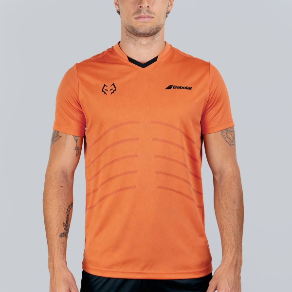 Camisetas de Tenis Hombre Babolat Juan Lebron Pro Camiseta  Red Orange 6MS260126023