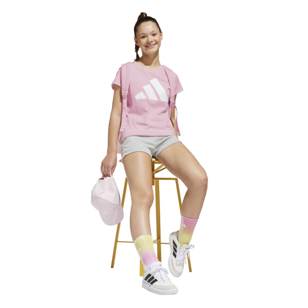 adidas Essentials Maglietta Bambina - Clear Pink/White