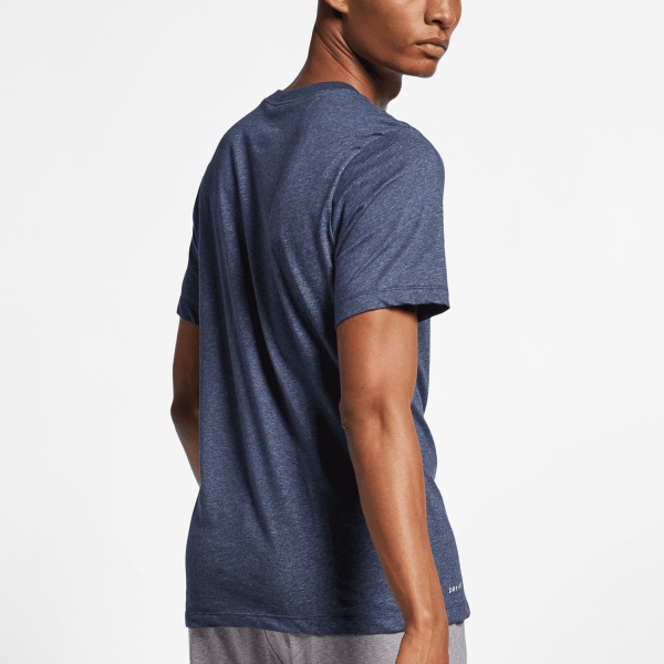 Nike Dri-FIT Court T-Shirt - Obsidian Heather/Matte Silver