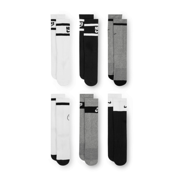 Calcetines de Tenis Nike Everyday Cushioned x 6 Calcetines Ninos  Black/White CK7302901
