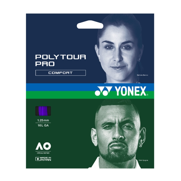 Monofilament String Yonex Polytour Pro 1.25 Set 12m  Midnight Purple CT12PTPRO125MP