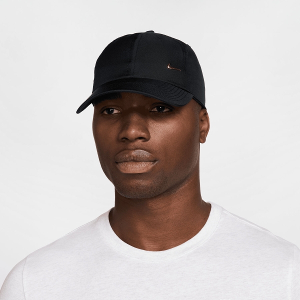 Tennis Hats and Visors Nike DriFIT Club Cap  Black/Metallic Gold FB5372011