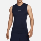 Nike Pro Dri-FIT Logo Canotta - Obsidian/White