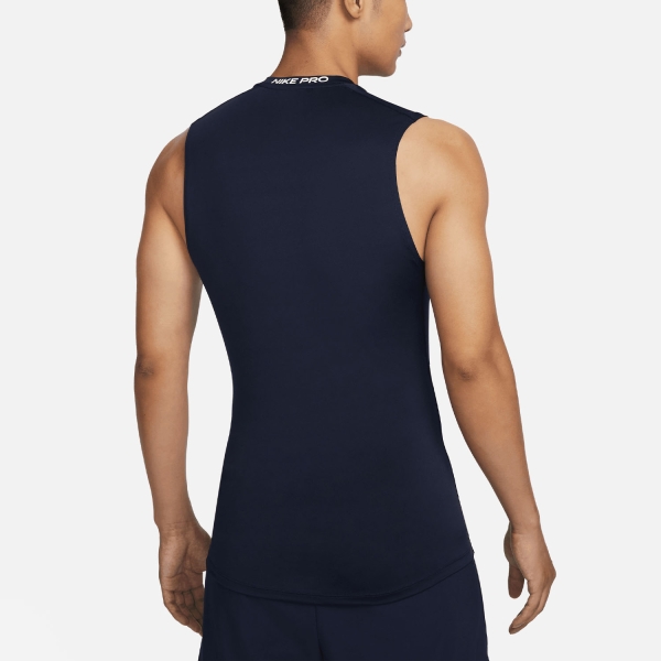 Nike Pro Dri-FIT Logo Canotta - Obsidian/White