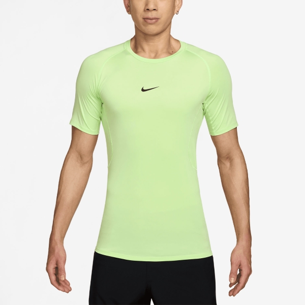 Camisetas de Tenis Hombre Nike Pro Camiseta Light Liquid Lime/Black FB7932360