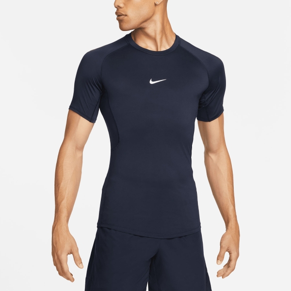 Camisetas de Tenis Hombre Nike Pro Camiseta Obsidian/White FB7932451