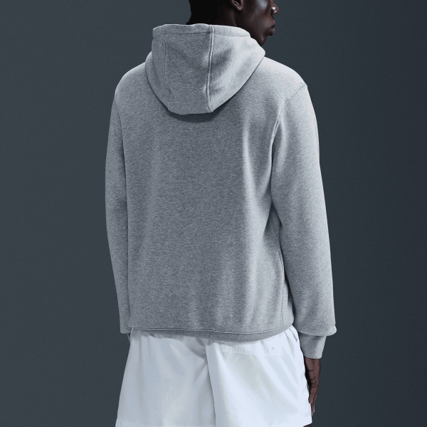 Nike Club Hoodie - Dark Grey Heather/Light Smoke Grey/White