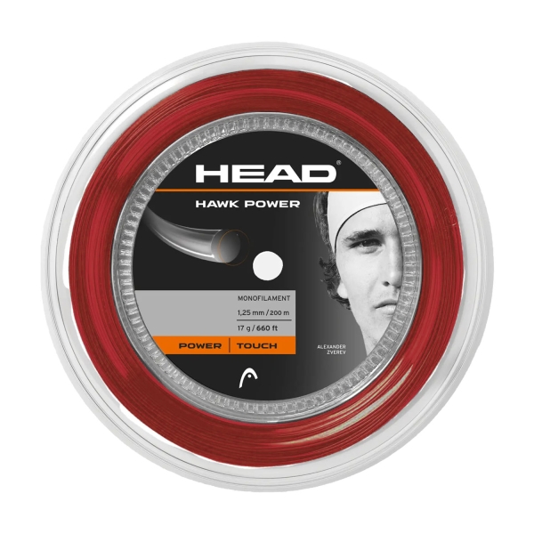 Corda Monofilamento HEAD Hawk Touch 1.25 Matassa 200 m  Red 281234 17RD