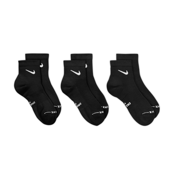 Nike Everyday Elevated Ankle x 3 Calcetines - Black