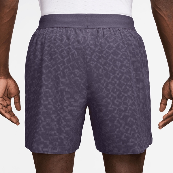 Nike Court Advantage Printed 6in Pantaloncini - Dark Raisin/White