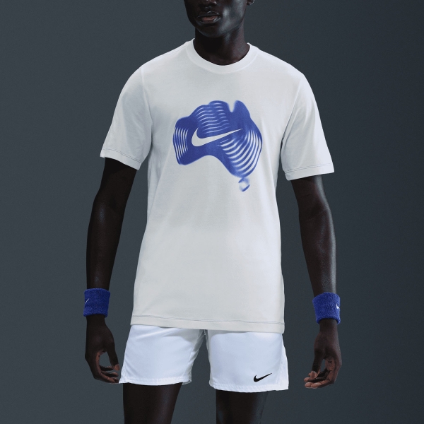 Men's Tennis Shirts Nike Court DriFIT TShirt  Sail/Sapphire IH2087133