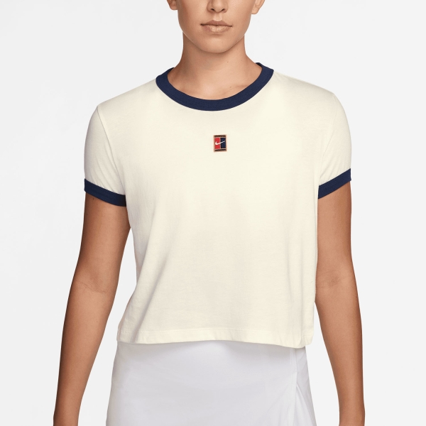 Camisetas y Polos de Tenis Mujer Nike Heritage Camiseta  Sail/Midnight Navy IH5059133