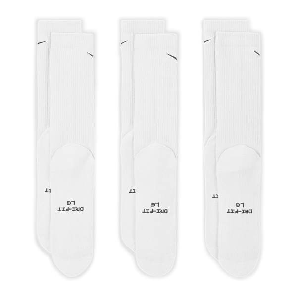 Nike Everyday Elevated Crew x 3 Socks - White
