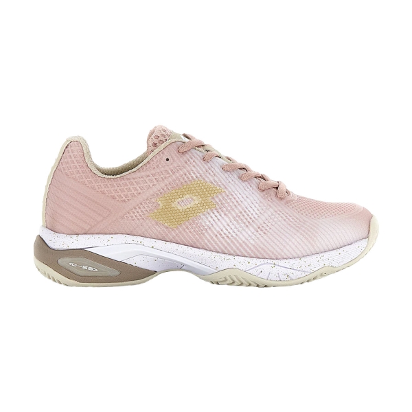 Calzado Tenis Mujer Lotto Mirage 300 III Clay  All White/Light Platino/Peach Whip 218996ATK