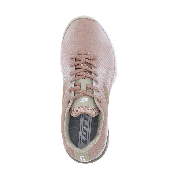 Lotto Mirage 300 III Clay - All White/Light Platino/Peach Whip