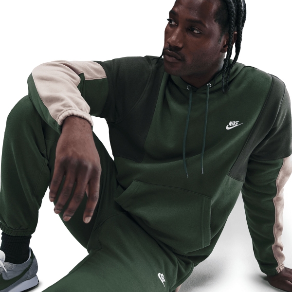 Nike Club Fleece Tuta - Fir/Parachute Beige/Sequoia/White