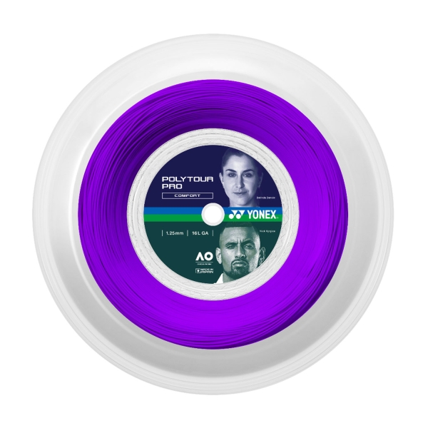 Monofilament String Yonex PolyTour Pro 1.25 200 m Reel  Midnight Purple PTGP1252MP