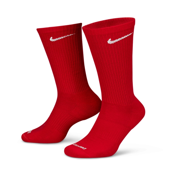 Nike Everyday Plus Cushioned x 6 Calze - University Red/Rush Orange/Vivid Sulfur/White