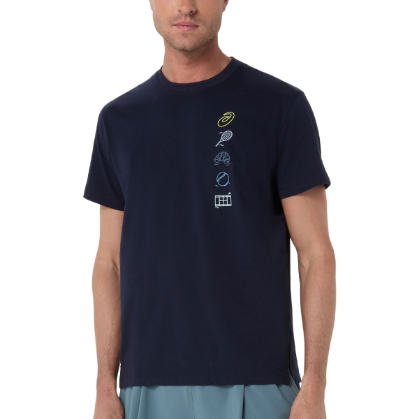 Camisetas de Tenis Hombre ASICS Game Seasonal Graphic Camiseta  Midnight 2041A351401