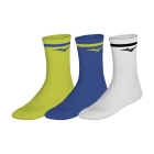 Mizuno Line x 3 Socks - Lightning Yellow/Dazzling Blue/White Mizuno Line x 3 Socks - Lightning Yellow/Dazzling Blue/White