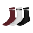 Mizuno Line x 3 Socks - San Dried Tomato/White/Black Mizuno Line x 3 Socks - San Dried Tomato/White/Black