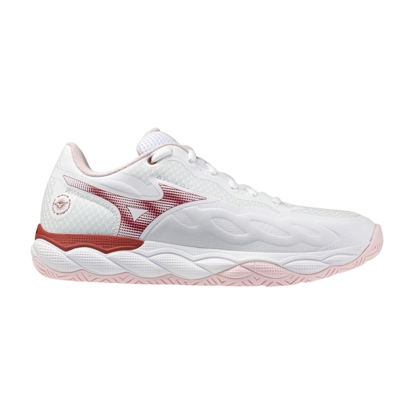Calzado Tenis Hombre Mizuno Wave Enforce Court AC  White/Pinkesque/Barbados Cherry 61GA243362