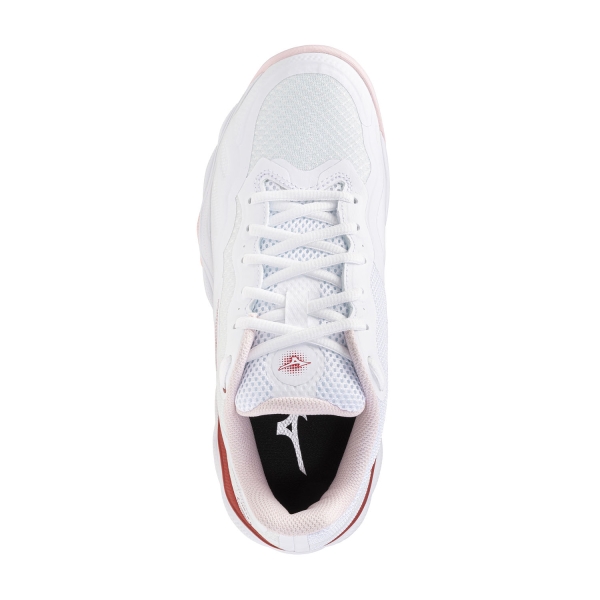 Mizuno Wave Enforce Court AC - White/Pinkesque/Barbados Cherry