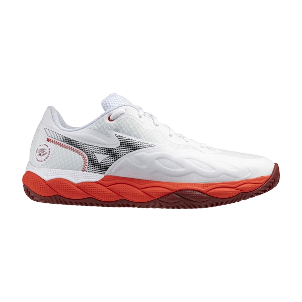 Men`s Tennis Shoes Mizuno Wave Enforce Court Clay  Fiery Red/White/Sun Dried Tomato 61GC243562