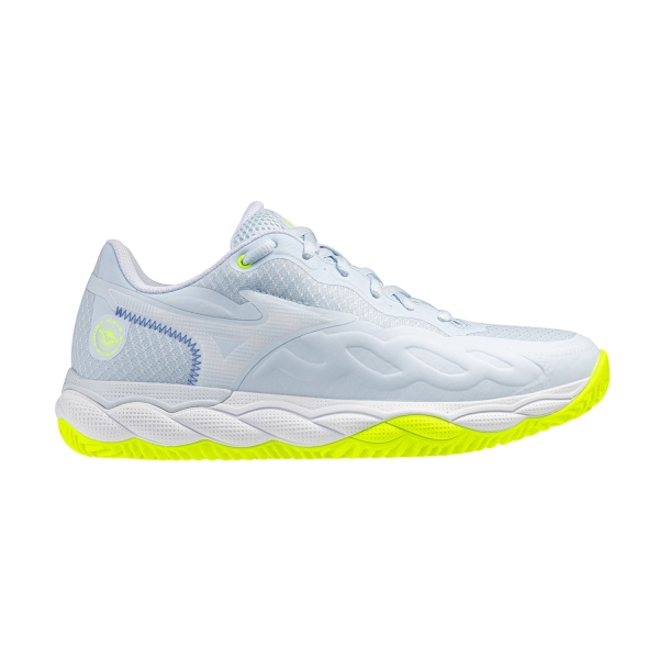Calzado Tenis Mujer Mizuno Wave Enforce Court Clay  Ice Water/Lightning Yellow/Ancient Water 61GC243620