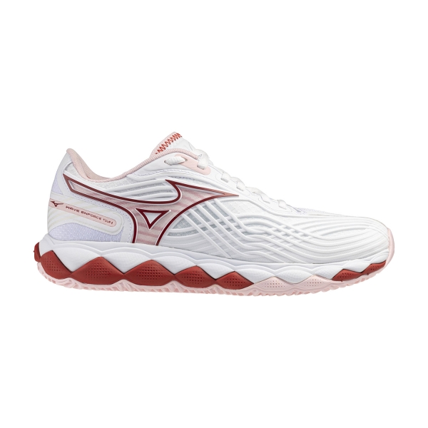 Calzado Tenis Mujer Mizuno Wave Enforce Tour 2 Clay  White/Pinkesque/Barbados Cherry 61GC260462