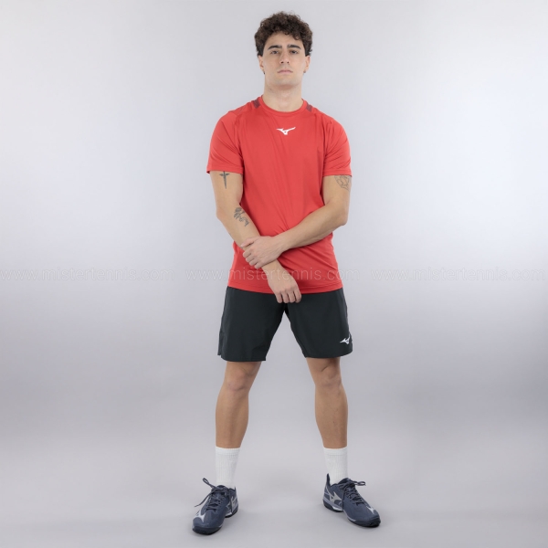 Mizuno Logo Maglietta - Fierry Red
