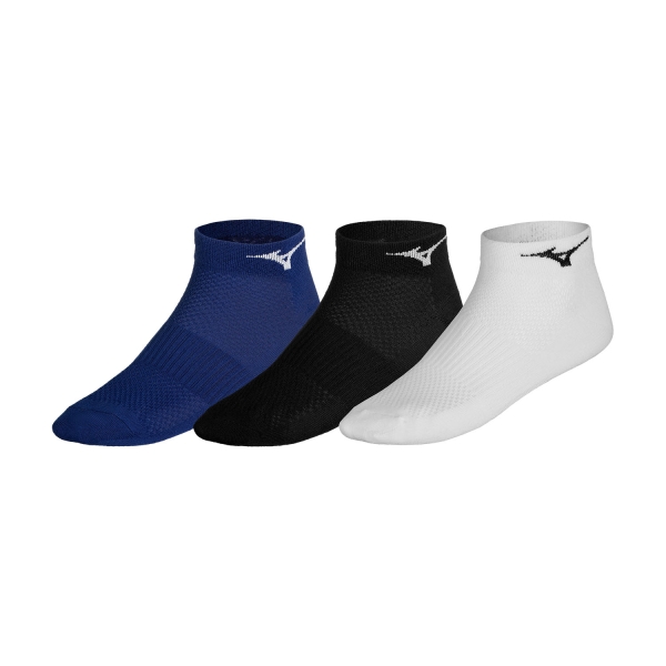 Tennis Socks Mizuno Drylite x 3 Socks  White/Black/Estate Blu 67UU95011
