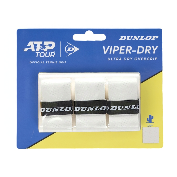 Sobregrip Dunlop ViperDry Overgrip x 3  White 613256