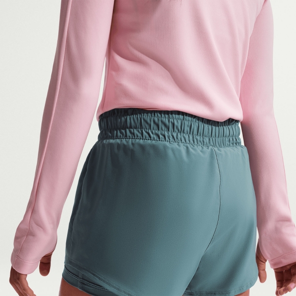 Nike Dri-FIT One 2 in 1 3in Shorts Niña - Mineral Slate/White