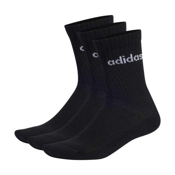 Tennis Socks adidas Linear Cushioned x 3 Socks  Black/White IC1301