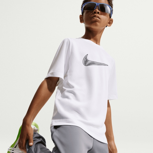 Nike Multi Swoosh Camiseta Niño - White/Black
