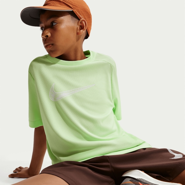 Nike Multi Swoosh Camiseta Niño - Light Liquid Lime/White